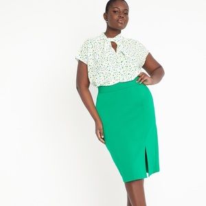 ELOQUII 9-to-5 Pencil Skirt with Slit | Size 26